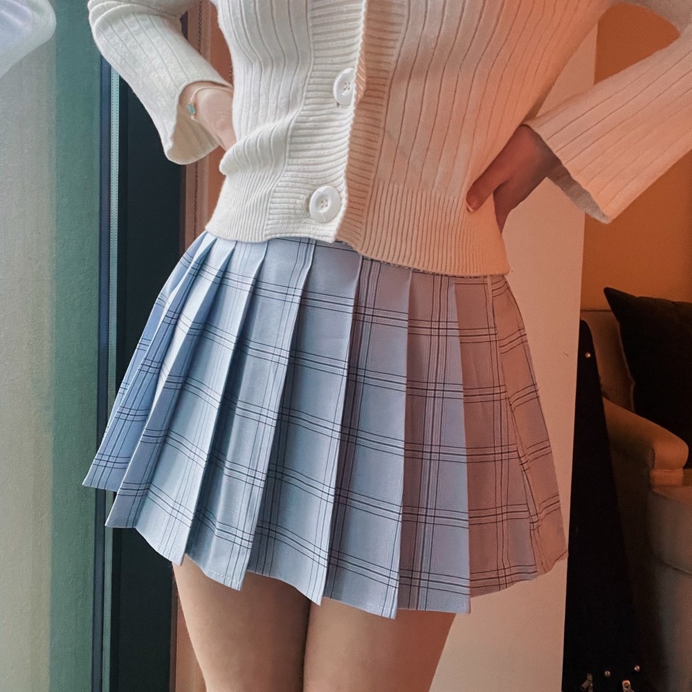 Y2K Inspired Blue Tennis Skirt